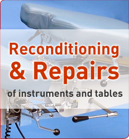 Reconditioning & repairs of instruments and tables